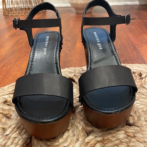 Madden Girl black chunky sandals 👡 size 8 - Picture 3 of 6